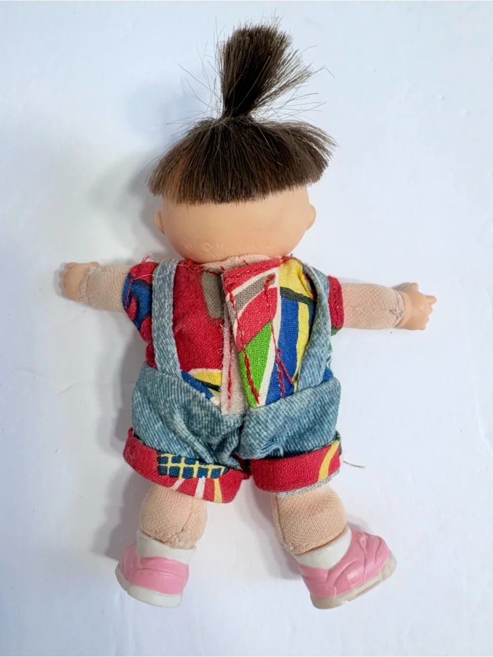 Vintage 1995 Mattel CPK Twin Dolls in Orange, Green & Denim-Style Outfits